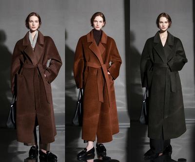 Women's Double-Sided Wool Tie-Waist Long Coat with Suit Collar