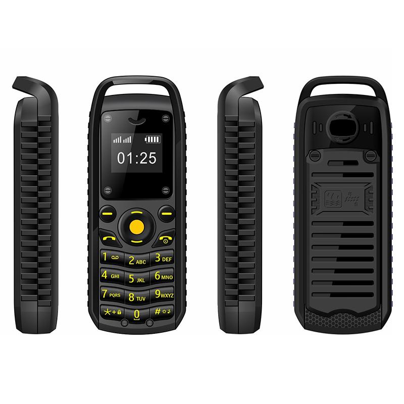 B25 Dual-SIM მინი ბარი ტელეფონი 0.66 დიუმიანი ეკრანი 2G GSM მობილური ტელეფონი