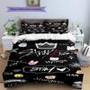 Literie à motif SKZ, Ensemble couette Housse de couette Taie d'oreiller Cadeau d'anniversaire pour la maison (1 housse de couette + 2 taies d'oreiller, sans garniture.)