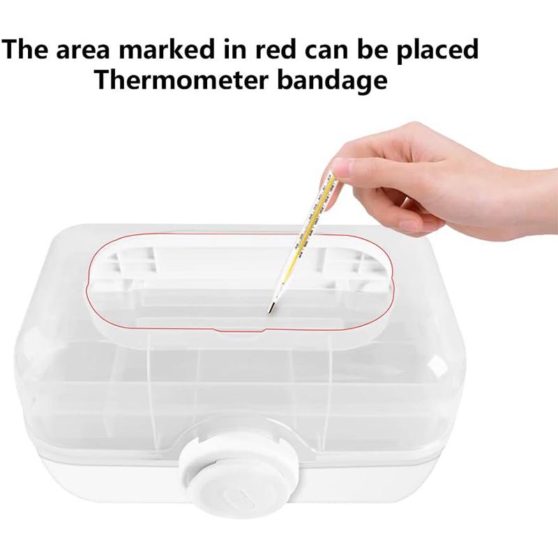 Large Medical Storage Containers 3 Layers Fold Tray Medicine Box with Handle Plastic Removable Pill Case Family First Aid Boxes