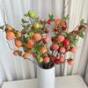 Faux Persimmon Fruit Branch For Home Decor With Foam Painted Berries