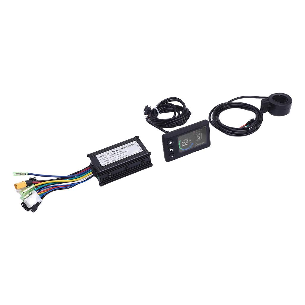 LCD Instrument and Controller Kit 36V 48V 15A 3 Mode Controller with LCD Display 130X Throttle Grip 