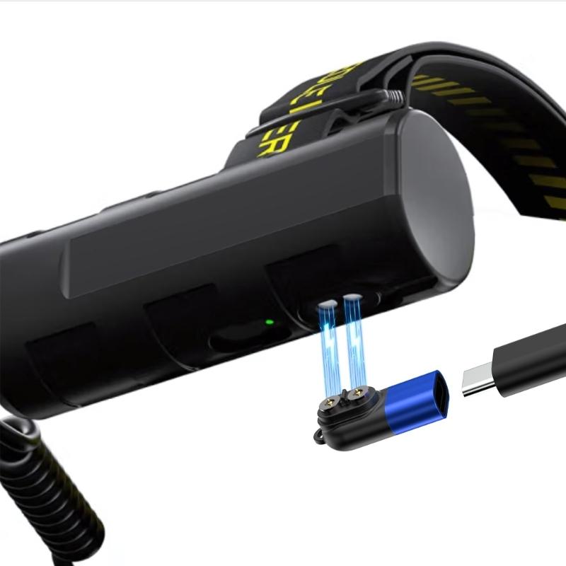 Durability Metal USB C Charging Connectors For H5R P6R H7R H15R LED Flashlights Magnetic Quick Connecting Design Outdoor Use