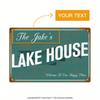 1pc Lake House Metal Sign Custom Text Home Decor Dustproof Waterproof Wall Art