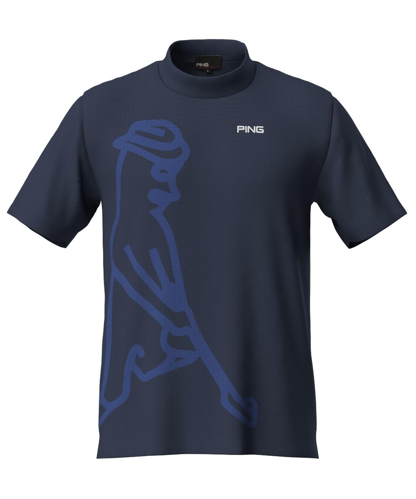 

PING Apparel Men s Short Sleeve High Neck Sweater (Mr. PING Brand Logo) / Golf / 621-4275801 120_Navy M