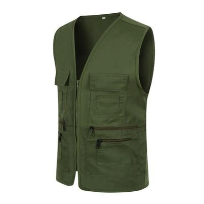Outdoor-Angelweste für Herren, schnelltrocknend, atmungsaktiv, mit mehreren Taschen, Reißverschluss, Wanderweste, 3XL