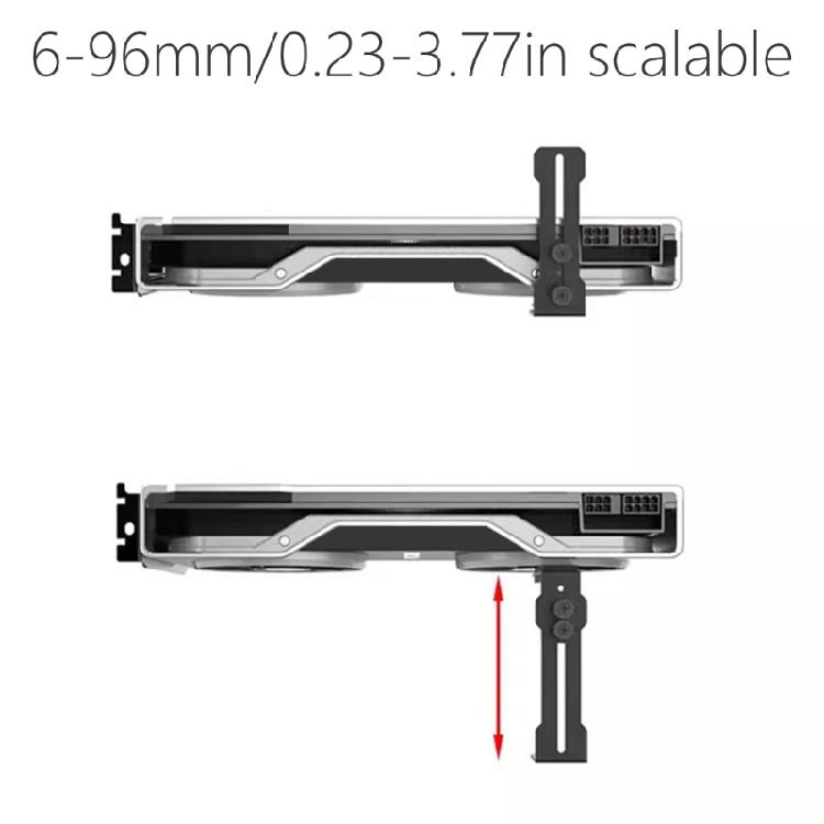 GPU-Stützhalterung Verstellbare Aluminium-GPU-Halterung Video-Grafikkarten-Ständer Halter GPU-Stützhalterung