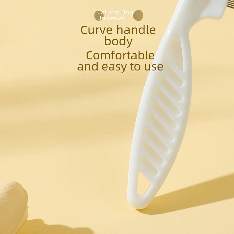 Pet Grooming Comb: Stainless Steel, Dense Tooth Comb for Cats & Dogs, Hair & Flea Removal, Massage Tool
