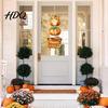 Weather-resistant Outdoor Decor Thanksgiving Pendant Durable Wooden Fall Decoration Pumpkin And Fruit