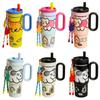 720ml Thermal Water Bottle Leak Proof Drinking Straw Cup Milk Tea Cup Outdoor Insulated Mug  Sports