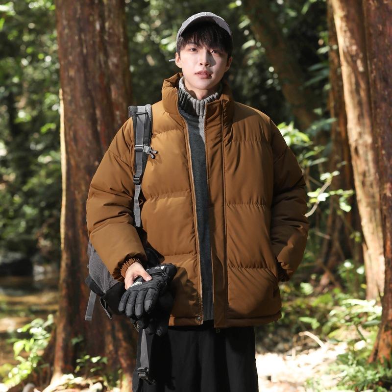 Large Yards of Cotton Clothing Men and Women Section of The Winter Padded Stand-up Collar Cotton Jacket Loose Thickened Couple Paragraph Cotton Jacket