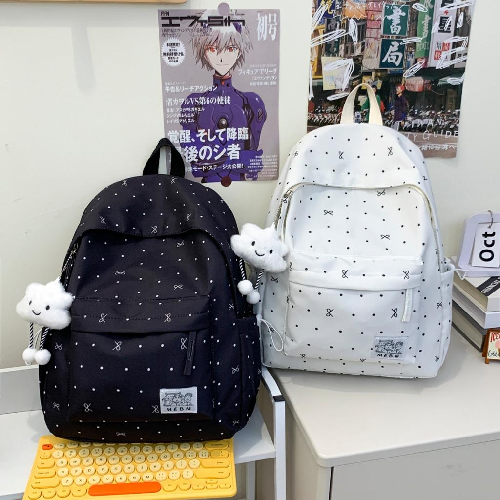 Schoolbag Bow Student Backpack College Student Simple Versatile School Bag Junior High School Student Backpack Travel Backpack
