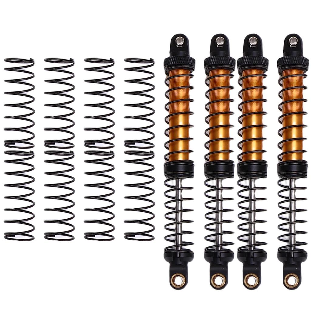 4pcs 110mm RC Shock Absorber Damper Dual Stage Spring Shocks for 1 10 RC Crawler Car Upgrade Parts Gold