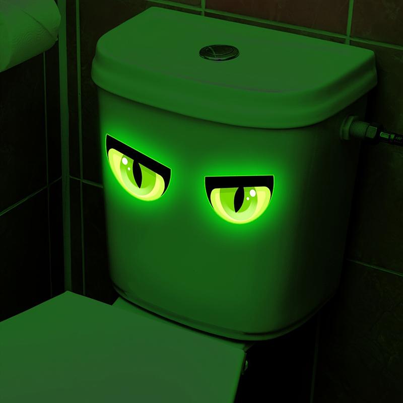 

Світлові Наклейки на Стіну для Очей - Наклейки на Туалет, що Світяться в Темряві, для Дому, Офісу, Кухні - Водонепроникні, Гумористичні Елементи Домашнього Декору A