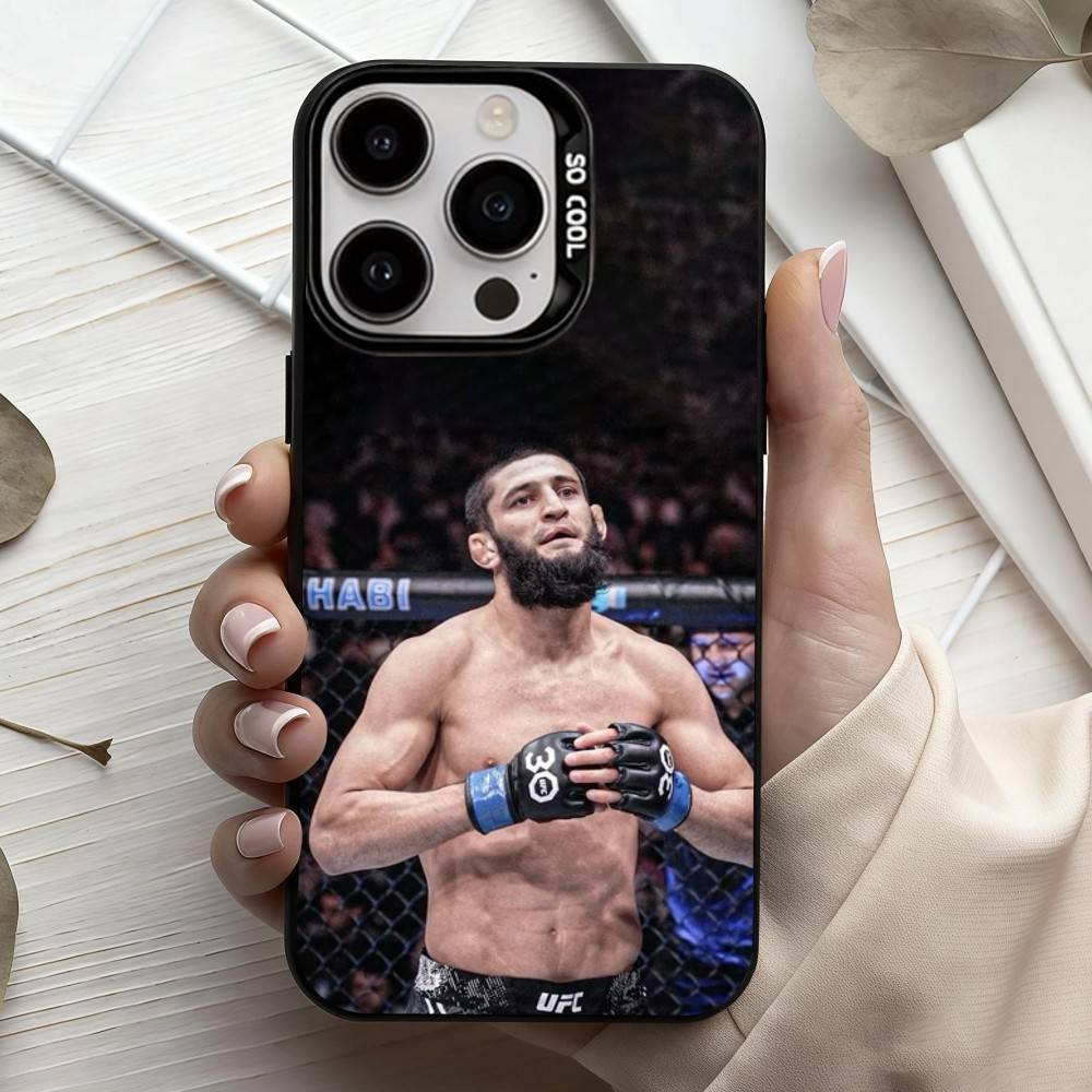 K-Khamzat C-Chimaev-v Phone Case For iPhone17,16,15,14,13,12,11 Plus,Pro Max Candy Silver Plated Inside Cover