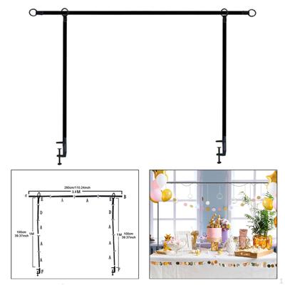 Over The Table Rod Stand with Clamp Backdrop for Baby Shower Halloween
