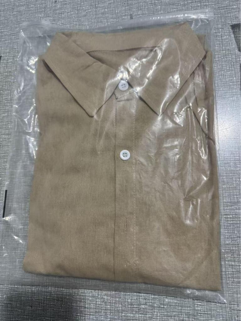Men's Solid Color Cotton Linen Shirt - Long Sleeve Business Casual Style