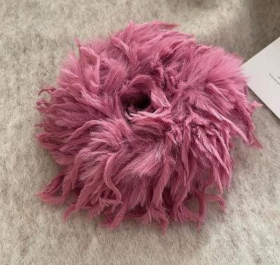 

Aesthetically pleasing fuzzy hair tie for women, French- high-end hair tie, plush headband in deep .