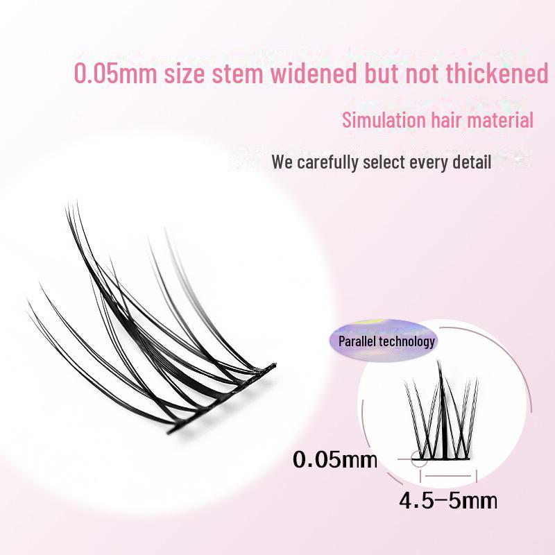 10-Pack Natural-Looking False Eyelashes: Sunflower Design, Easy-to-Apply, Super Thin Stem for Beginners.