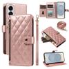 For Samsung Galaxy S25 Edge Wallet Case with Straps,Rhombus Leather Stand Phone Cover