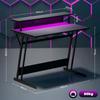 Two-Level LED Gaming Desk - Black