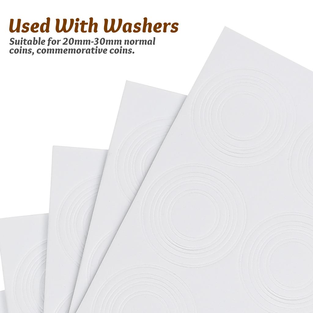 100 Pcs Commemorative Coin Round Box Storage (40mm Pieces) Cutlery Organizer Collecting Case for Pp Clear Plastic Holders