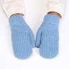 Keep Warm Full Finger Gloves Furry Drive Cycling Mittens New Knitted Wool Gloves  Winter