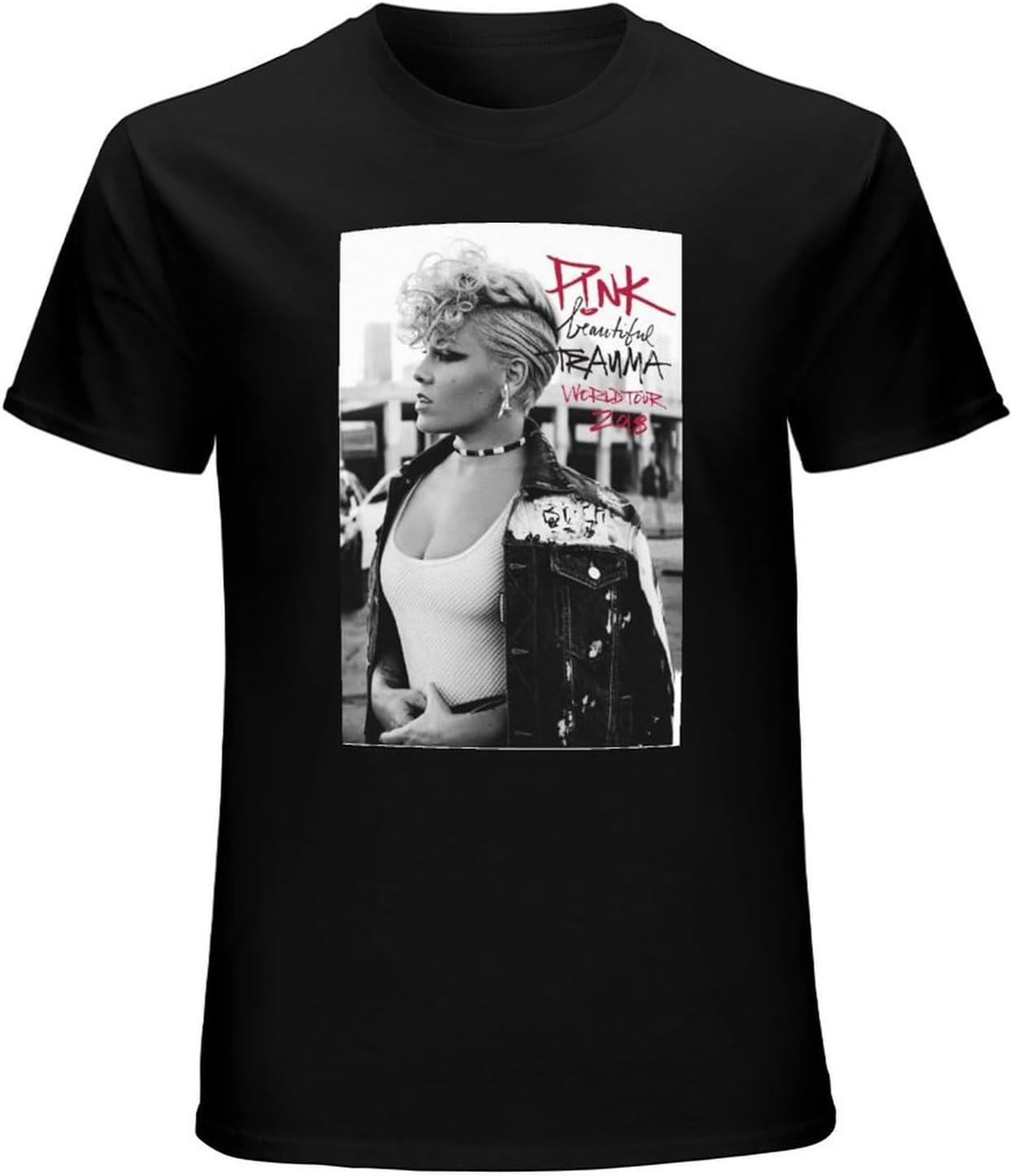 Pink Beautiful Trauma Men s Short Sleeve T Shirt S чёрный