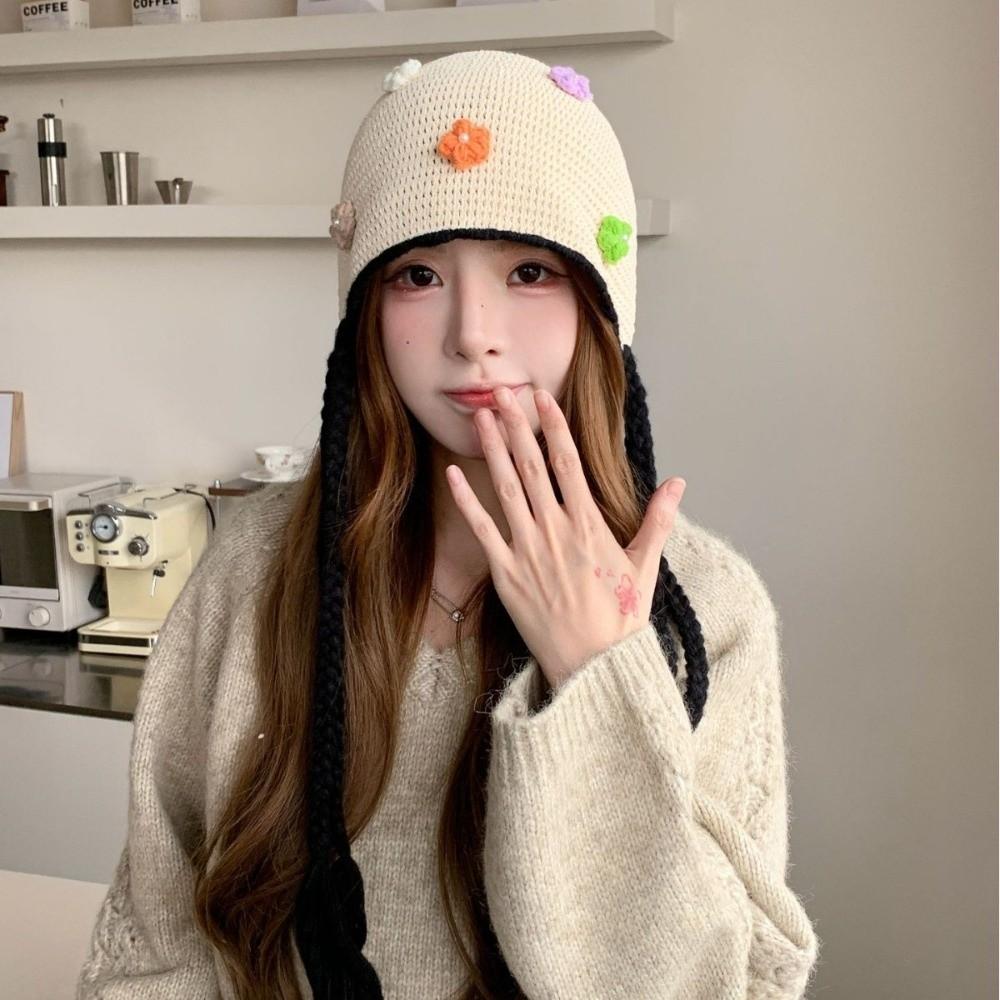 Ear Protection Beanie Cap for Women Windproof Pullover Caps  for Walking Travel Shopping