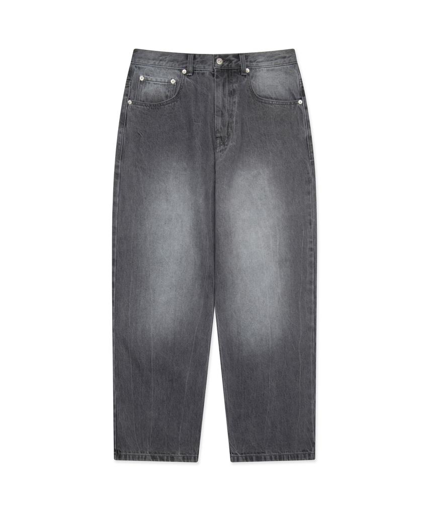 LMC Washed Stitch Denim Wide Jean Gray