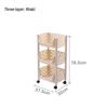 Khaki Slim Rolling Produce Storage Cart