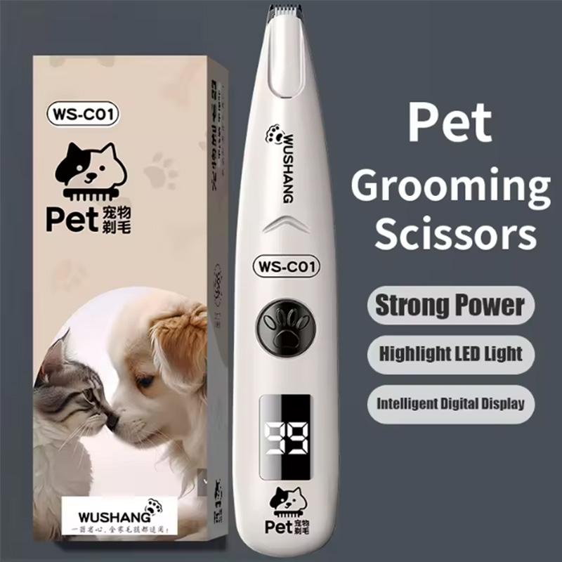 New Led Pet Dog Claw Trimmer Cat Beauty Waterproof Pet Foot Hair Trimmer Low Noise Cat Dog Face Ears Buttock Claws Pet Accessory