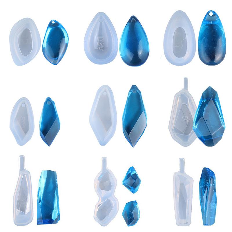 DIY Crystal Glue Tool Set with Pen Holder Ashtray Earrings Pendant Jewelry Silicone Mold Combination for Handmade Crafts