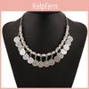 Vintage European Coin Necklace With Alloy And Electroplating For Gift And Travel Souvenir