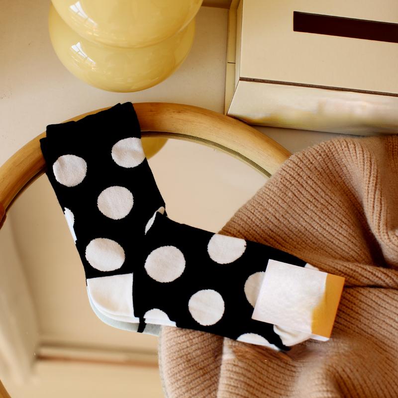 

DIMANAF 2023, осенние женские носки, вязаные модные повседневные чулки средней длины с цветочным узором, 31