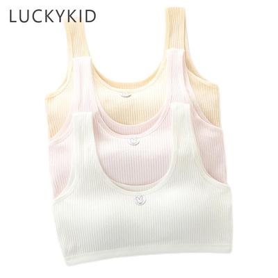 Girls Bra Cotton Kids Sports Bra Breathable Bustier for Girls Children's Sport Bras Soft Padded Bra Without Underwire