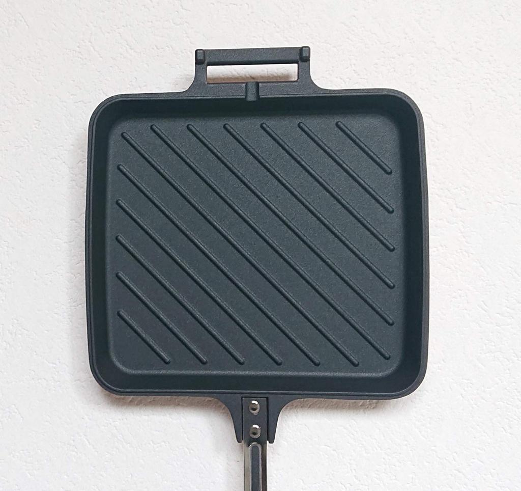 Sugiyama Metal Hot Sandwich Maker Direktes Feuer IH Grillpfanne Bratpfanne Doppelkocher Hergestellt in Japan KS-3198