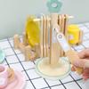 Baby Wooden Toy Kitchen Toy Wooden Tableware Set Toy Baby Role Play Educational Cosplay Preschool Toy Gifts for Kids