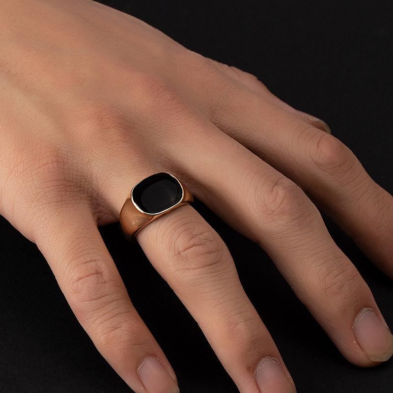 Europäisch-amerikanischer minimalistischer Herren-Hip-Hop-Streetstyle-Ring