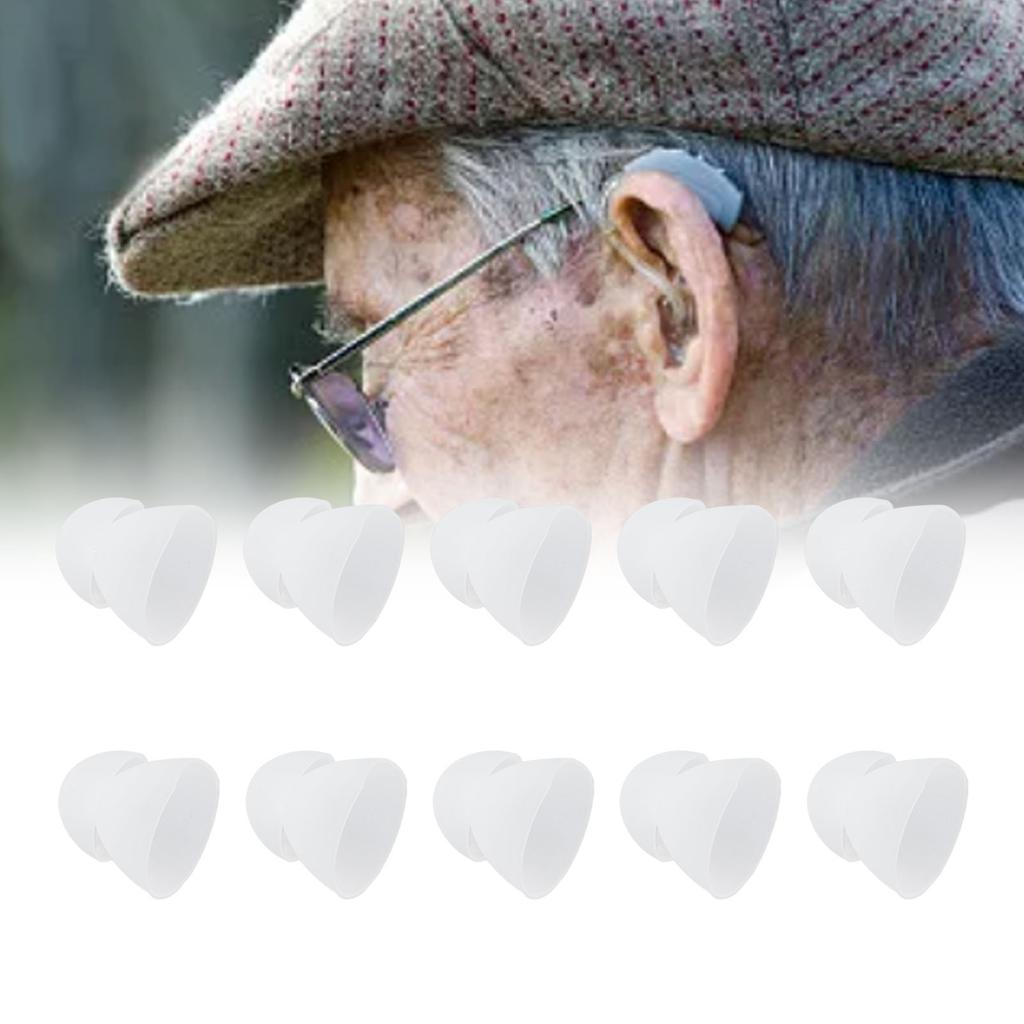 10ks/sada Kopule sluchadla 10mm kontrabasové kopule Silikonové zátkové chrániče sluchu Náhrada za sluchadlový zesilovač