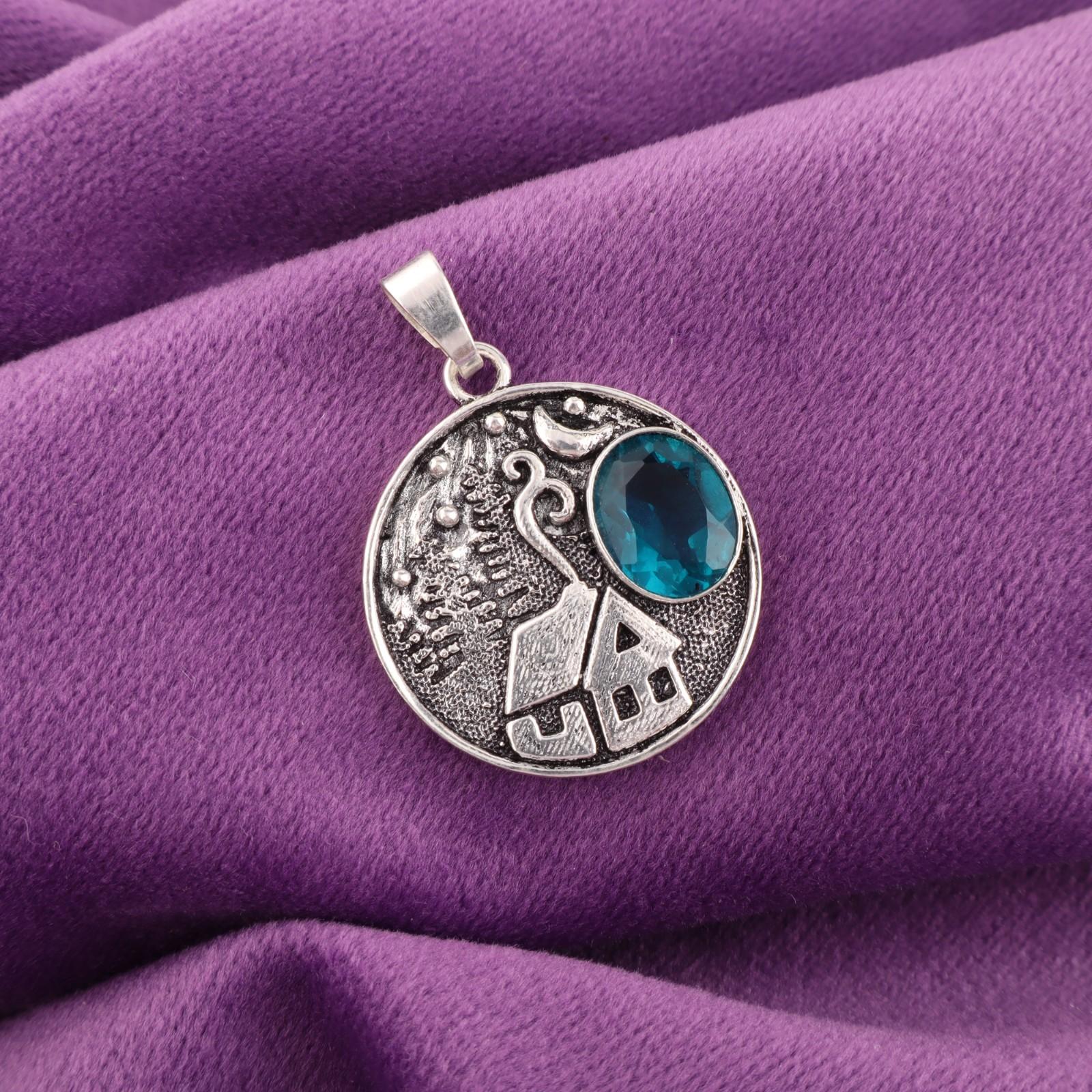 

Редкий Апатит Драгоценный камень 925 Стерлинговое серебро Ювелирная подвеска 1,29 Подарок для жены CP-39-7