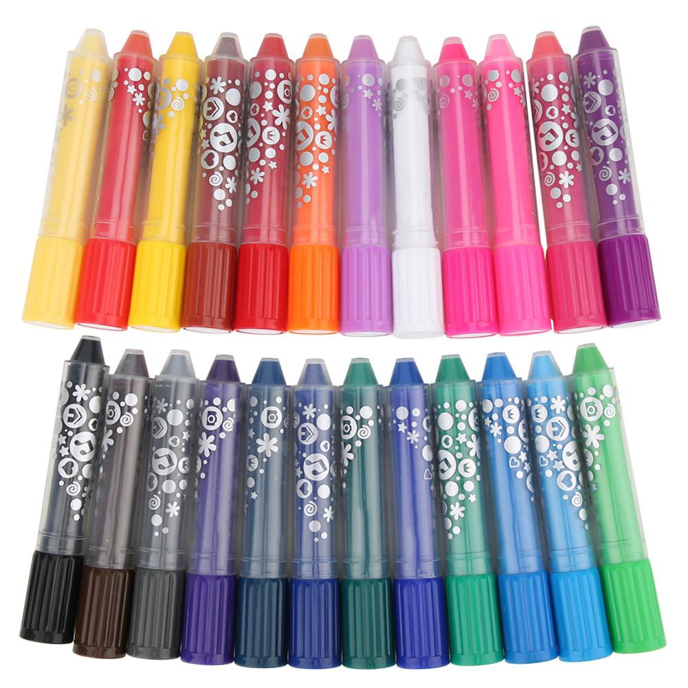 Oil Painting Stick Water-Soluble Rotating Drawing Pen Tool Stationery Art Supplies(12 Colors )