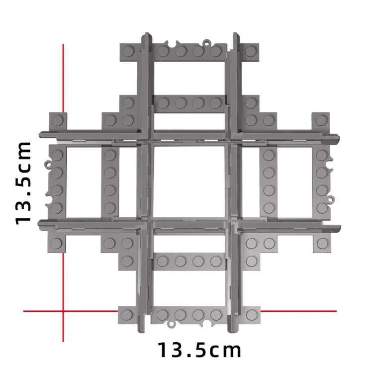 City Trains Diy Building Blocks Straight Curved Rail Bricks Parts Bridge Tunnel Model Soft Flexible Cross Tracks Railway Moc Toy