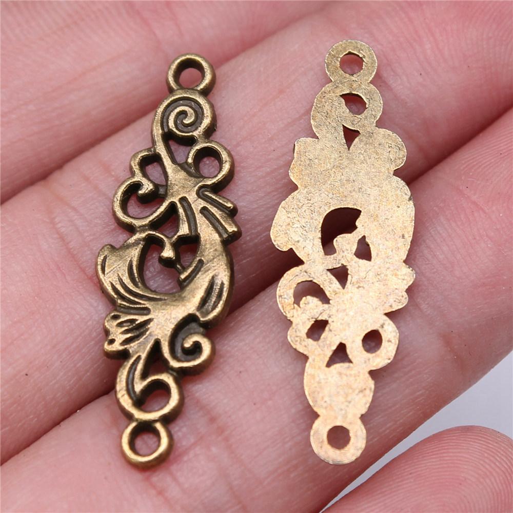 

Star Moon Connectors Celestial Themed Antique Bronze Zinc Alloy Jewelry Making Craft Parts DIY Connect Parts A60-5pcs-36x11mm