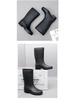 Men's Waterproof High-Top PVC Rubber Boots: Mid-Calf Rain & Construction Labor Protection Shoes