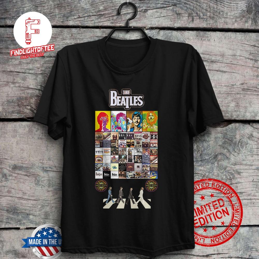 The Beatles Album discography Graphic Shirt Rock Band John Lennon,Paul McCartney Unisex T-Shirt XXL