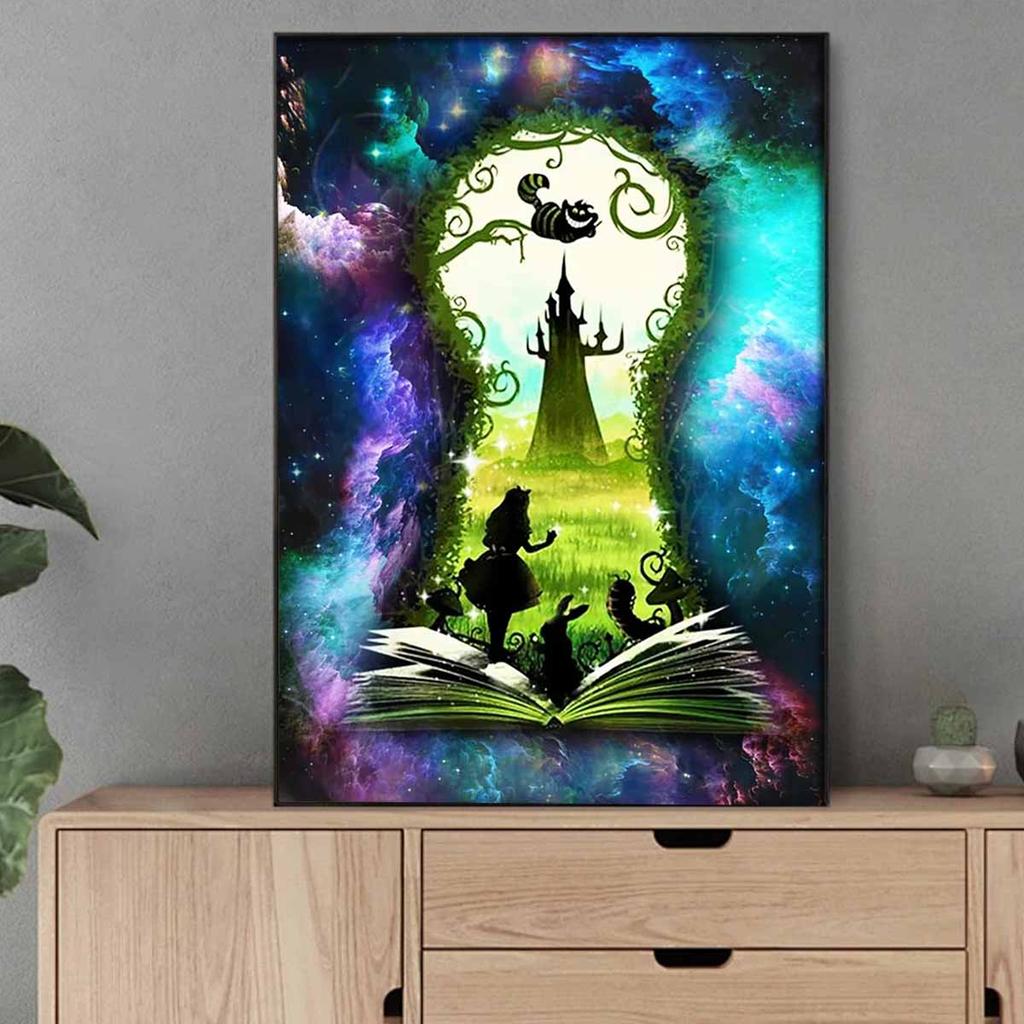 DIY Diamond Painting The World In Books Cross Stitch Kit Mosaic Art Diamond Painting Full Circle Diamond Home Decoration