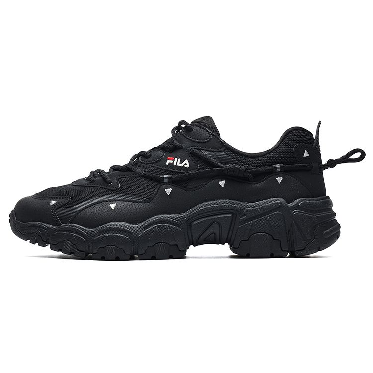 

Fila Heritage-FHT Сетчатая ткань Синтетическая кожа ТПУ Удобные Легкие Низкие Кроссовки для папы Мужские кроссовки Черный F12M134108FBG 40