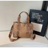 Large Capacity Simple Casual Handbag Women's Bag 2025 New Fashionable Lightweight Canvas Tote Bag Shoulder Crossbody Bag