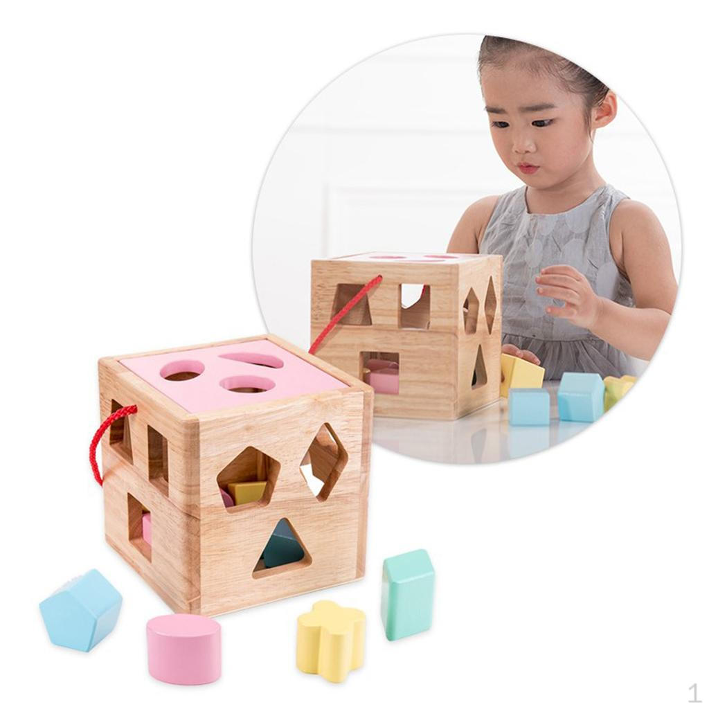 Shape Sorter Toy - Childrens Blocks Includes 1 Color Recognition Toys with Colorful